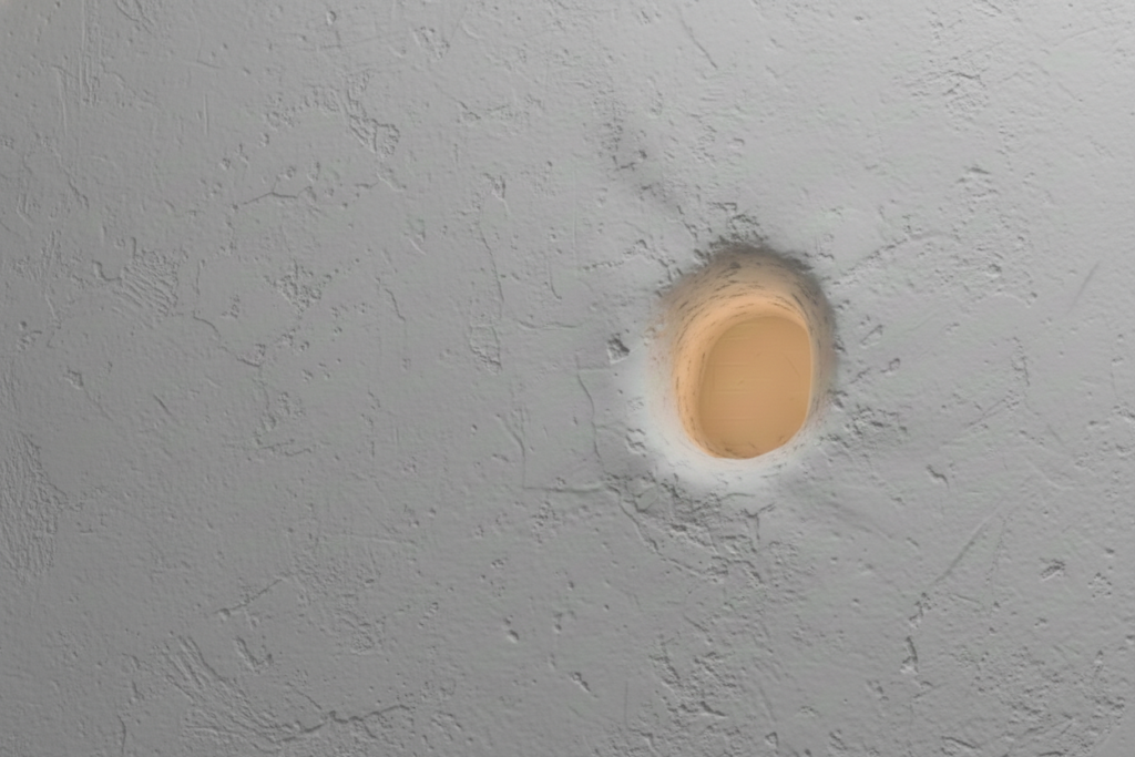 Nicho en la pared iluminado suavemente, que representa un espacio seguro para proteger el dinero.
